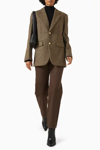 Unisex Single-breasted Blazer in Wool