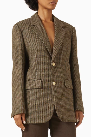 Unisex Single-breasted Blazer in Wool