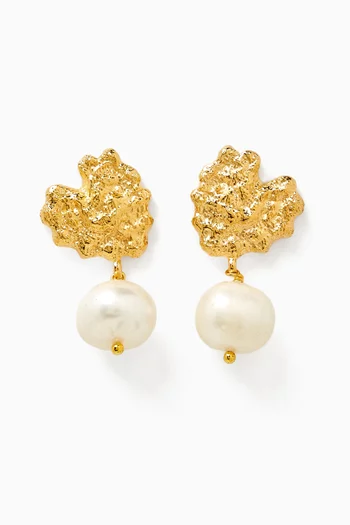 أقراط بشكل قلب نحاس مطلي ذهب عيار 18