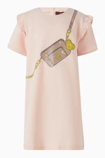 Crossbody-bag Printed Dress in Cotton