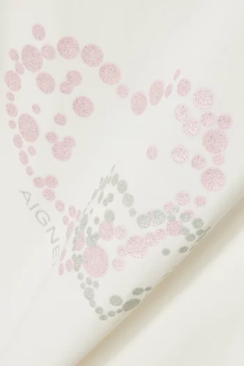 Heart-graphic T-shirt in Cotton