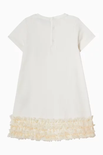 فستان بأشرطة كشكش