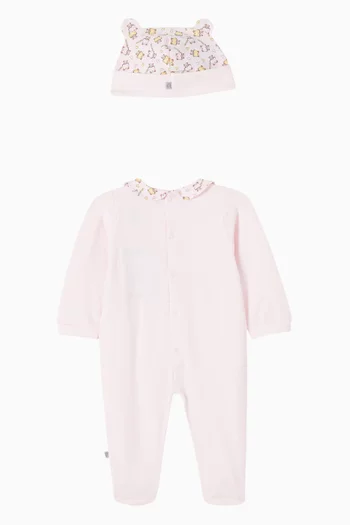 Teddy Print Sleepsuit Gift Set