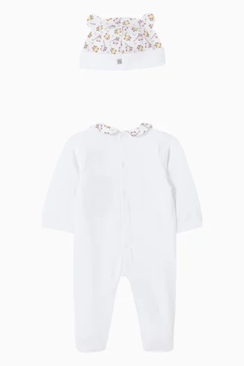 Teddy Print Sleepsuit Gift Set