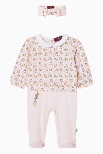 Teddy Print Pyjama Gift Set