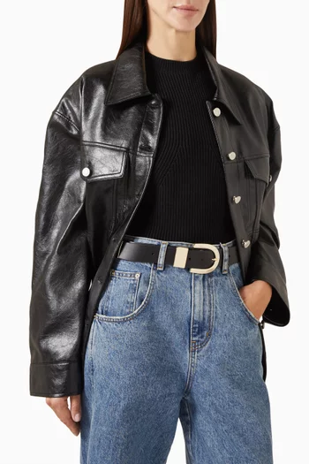 Mena Belt in Smooth Leather