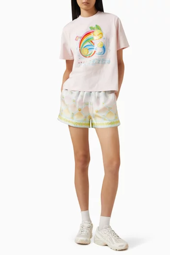 Candy Icons Shorts in Silk-twill