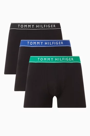 Logo Trunks in Stretch Cotton, Set of 3