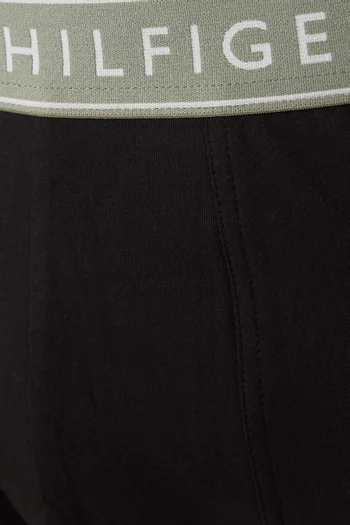 طقم بوكسر بشعار الماركة قطن مطاطي، 5 قطع