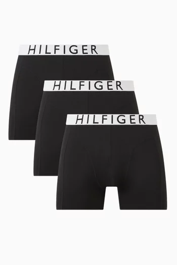 طقم بوكسر بشعار الماركة مايكروفايبر، 3 قطع