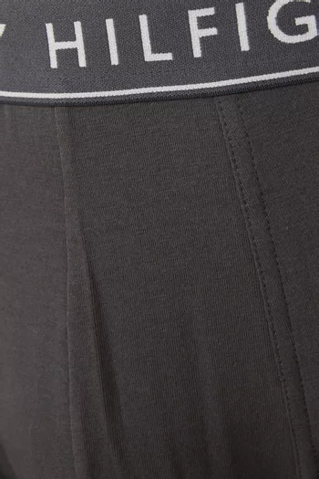 طقم بوكسر بشعار الماركة قطن مطاطي، 3 قطع