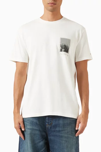 تي شيرت بطبعة صورة قطن