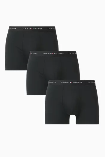 طقم بوكسر بشعار الماركة مايكروفايبر، 3 قطع