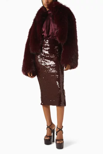 Sequin-embellished Pencil Skirt