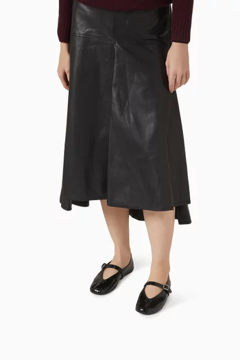 حذاء كلاسيك باليرينا سكالبتيد جلد مجعد