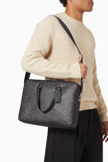 Caden Briefcase in Signature Canvas