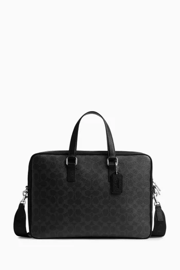 Caden Briefcase in Signature Canvas