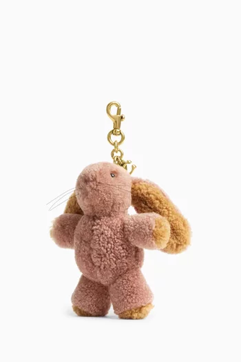Floppy Bunny Plushie Bag Charm in Shearling