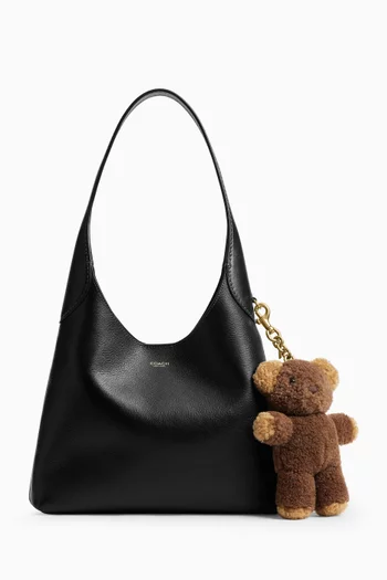 Teddy Bear Bag Charm in Shearling