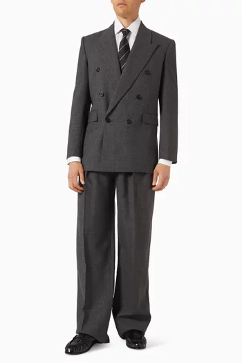 Double-breasted Oversized Jacket in Wool