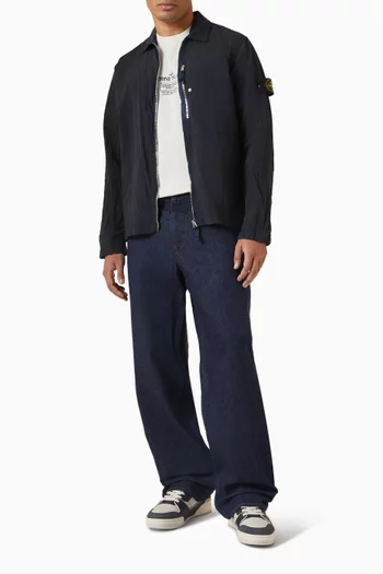 قميص بنمط جاكيت بسحّاب نايلون