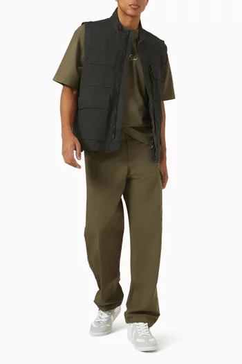 تي شيرت بفتحة رقبة مستديرة قطن جيرسيه عضوي