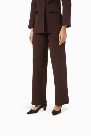 حذاء كلاسيك مارتيبال مزين بعقدة وكعب 50 مم دانتيل