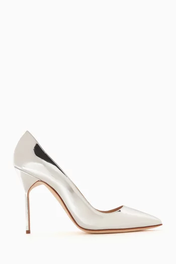Pick Tora 105 Pumps in Calf Metallic Leather