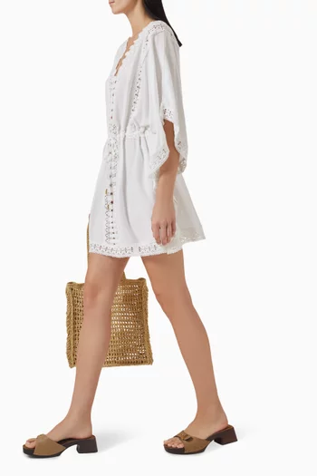 Evin Embroidered Kaftan in Viscose