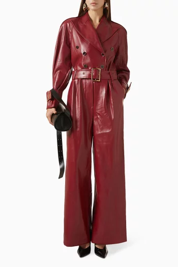 جمبسوت توكسيدو بحزام جلد صديق للبيئة