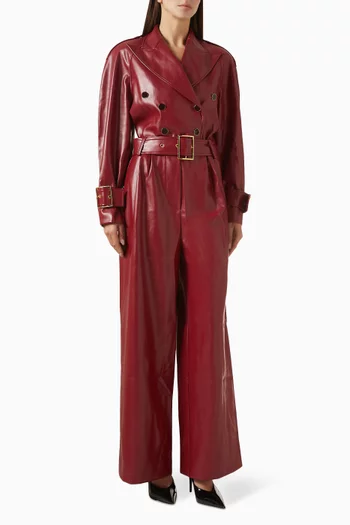 جمبسوت توكسيدو بحزام جلد صديق للبيئة