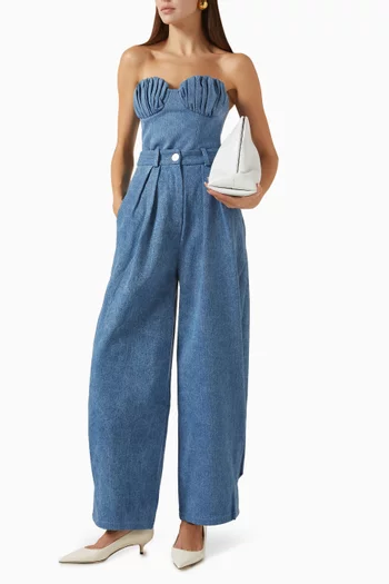High-waist Carrot Pants in Denim