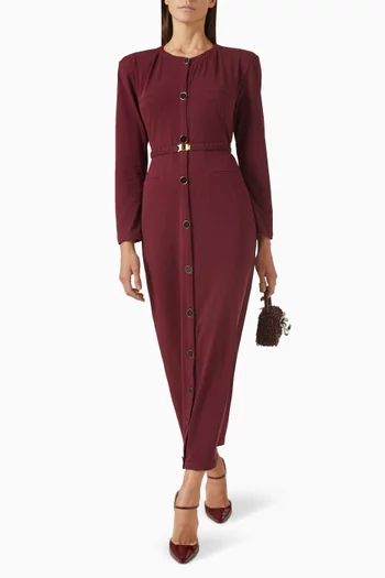 فستان بتصميم كارديغان بحزام