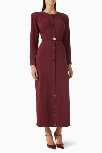 فستان بتصميم كارديغان بحزام