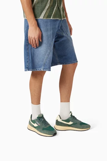 Reelwind Low Sneakers in Suede & Nylon