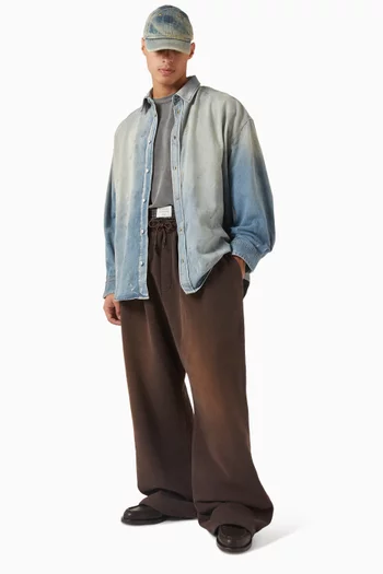 Layered Logo Sweatpants in Cotton