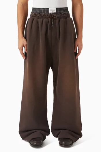 Layered Logo Sweatpants in Cotton