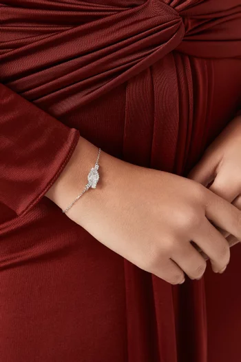 Matrix Crystal Bracelet in Rhodium-plated Metal