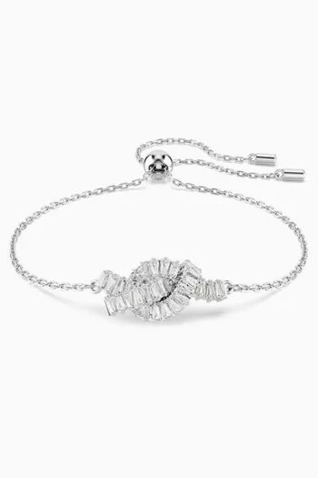 Matrix Crystal Bracelet in Rhodium-plated Metal