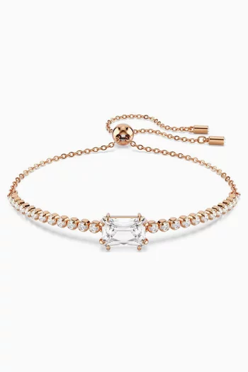Matrix Crystal Tennis Bracelet in Rose Gold-plated Metal