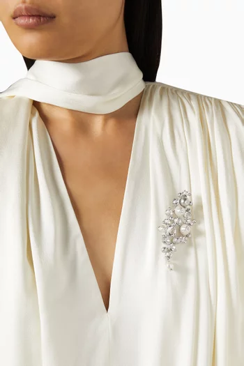 Constella Brooch in Rhodium-plated Metal