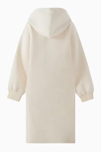 Teddy Hoodie Dress in Cotton Jersey