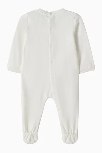 Bear-print Sleepsuit in Cotton-jersey