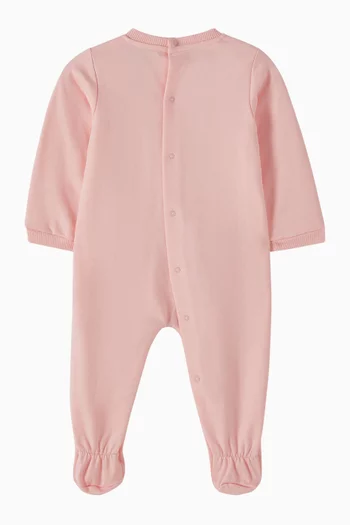 Bear-print Sleepsuit in Cotton-jersey