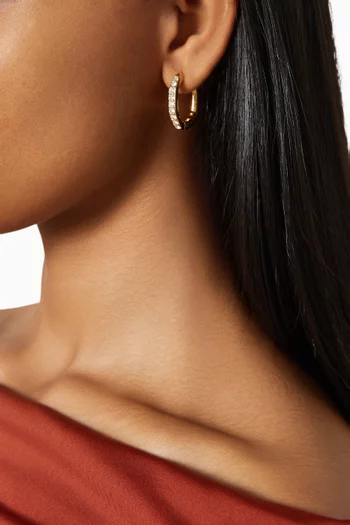 Dextera Hoop Earrings in Gold-plated Metal