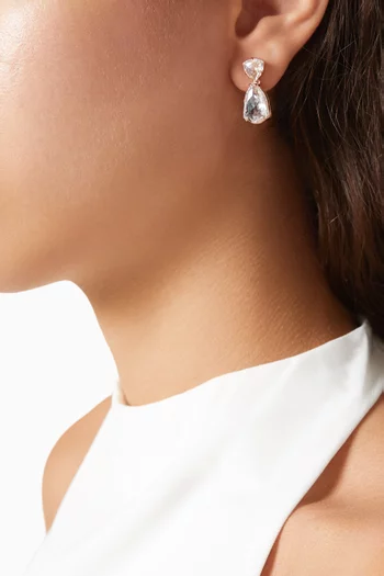 Mesmera Drop Earrings in Rose Gold-plated Metal