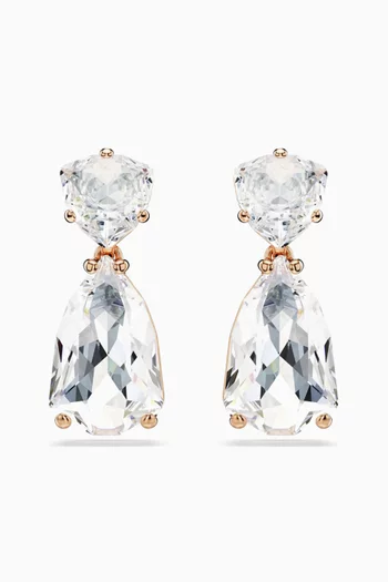 Mesmera Drop Earrings in Rose Gold-plated Metal