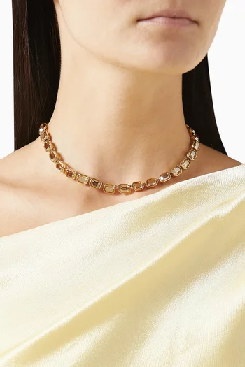 Millenia Tennis Necklace in Gold-tone Metal