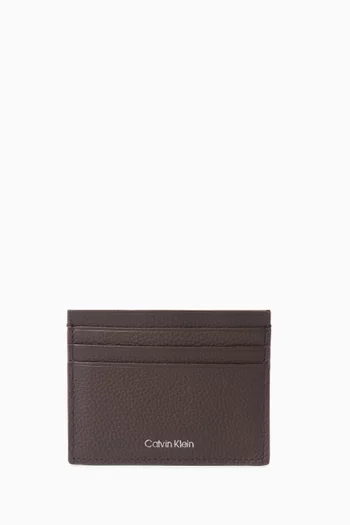 Foil Embossed Card Case in Leather