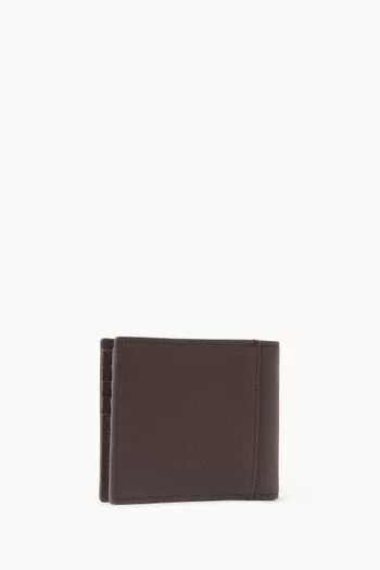 Foil Embossed Bifold Wallet in Leather